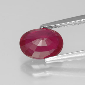 1,54 ctw natürlicher roter Rubin, Oval Schliff, VS-SI