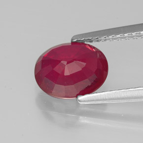 1,78 ctw natürlicher roter Rubin, Oval Schliff, VS-SI