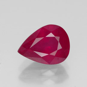 2,21 ctw natürlicher roter Rubin, Birnenform, SI