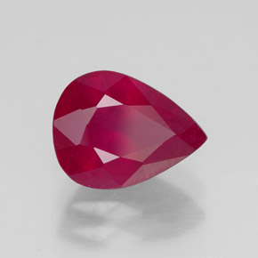 2,21 ctw natürlicher roter Rubin, Birnenform, SI