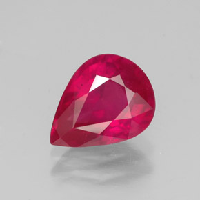 1,83 ctw natürlicher roter Rubin, Birnenform, VS-SI
