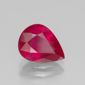 1,83 ctw natürlicher roter Rubin, Birnenform, VS-SI