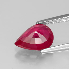 1,83 ctw natürlicher roter Rubin, Birnenform, VS-SI