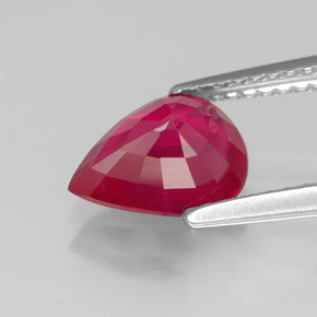 1,77 ctw natürlicher roter Rubin, Birnenform, VS-SI