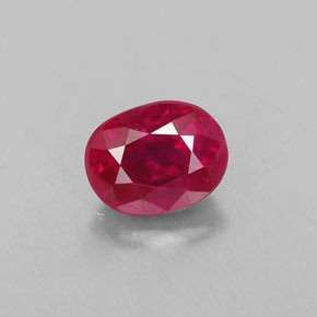0,97 ctw natürlicher roter Rubin, Oval Schliff, VS-SI