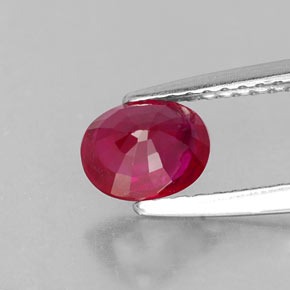 0,97 ctw natürlicher roter Rubin, Oval Schliff, VS-SI