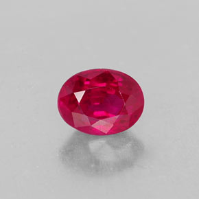0,86 ctw natürlicher roter Rubin, Oval Schliff, VS-SI
