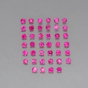  ct natürliche rosa-rot Rubin-Edelsteine, Rund Schliff, VVS-VS