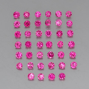  ct natürliche rosa-rot Rubin-Edelsteine, Rund Schliff, VVS-VS