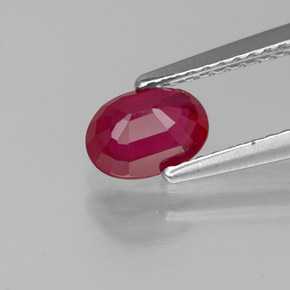 0,95 ctw natürlicher roter Rubin, Oval Schliff, VS-SI