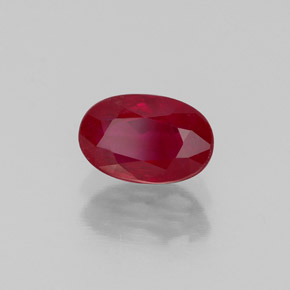 1,11 ctw natürlicher roter Rubin, Oval Schliff, VS-SI