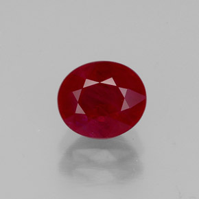 1,43 ctw natürlicher roter Rubin, Oval Schliff, VS-SI