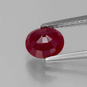1,43 ctw natürlicher roter Rubin, Oval Schliff, VS-SI