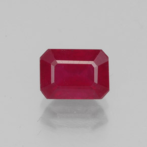 1,56 ctw natürlicher roter Rubin, Smaragdschliff, VS-SI