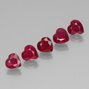  ct natürliche roter Rubin-Edelsteine, Herzform, VS-SI