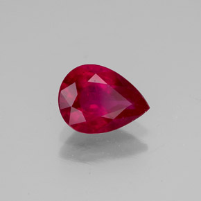 1,31 ctw natürlicher roter Rubin, Birnenform, VS-SI