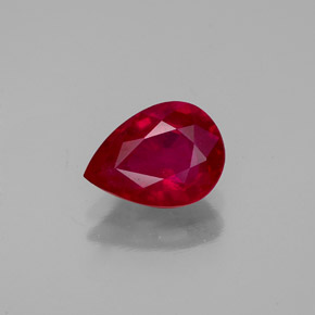 1,37 ctw natürlicher roter Rubin, Birnenform, VS-SI