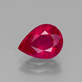 1,96 ctw natürlicher roter Rubin, Birnenform, VS-SI