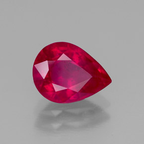 1,96 ctw natürlicher roter Rubin, Birnenform, VS-SI