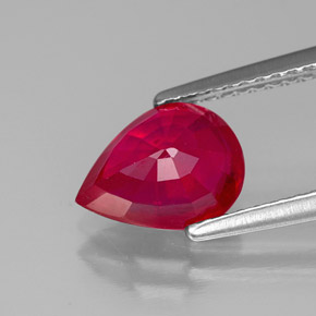 1,96 ctw natürlicher roter Rubin, Birnenform, VS-SI