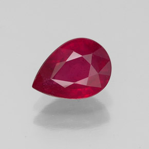 1,55 ctw natürlicher roter Rubin, Birnenform, VS-SI
