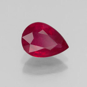 1,55 ctw natürlicher roter Rubin, Birnenform, VS-SI