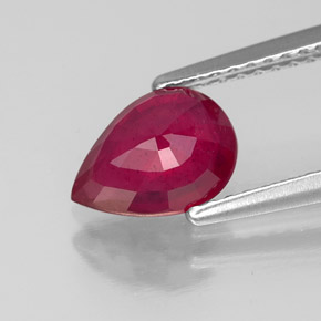 1,55 ctw natürlicher roter Rubin, Birnenform, VS-SI