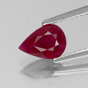 1,16 ctw natürlicher roter Rubin, Birnenform, SI