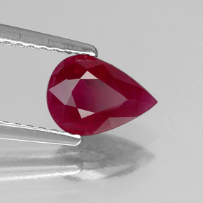 1,16 ctw natürlicher roter Rubin, Birnenform, SI