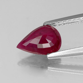 1,16 ctw natürlicher roter Rubin, Birnenform, SI