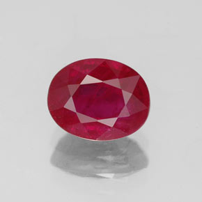 1,53 ctw natürlicher roter Rubin, Oval Schliff, VS-SI