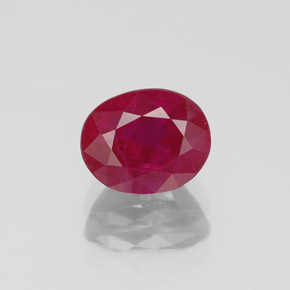 2,10 ctw natürlicher roter Rubin, Oval Schliff, VS-SI