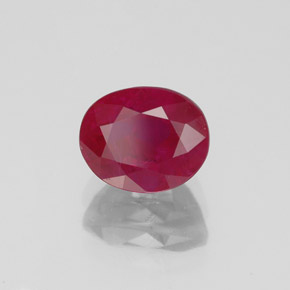 2,10 ctw natürlicher roter Rubin, Oval Schliff, VS-SI