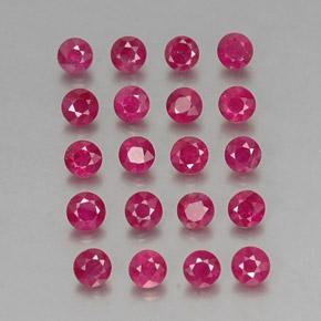 2,18 ct natürliche roter Rubin-Edelsteine, Rundschliff, VS-SI