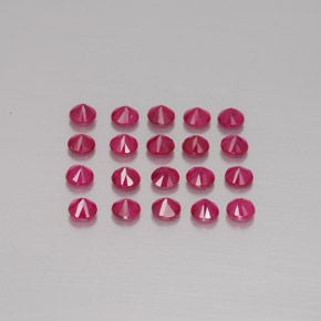  ct natürliche roter Rubin-Edelsteine, Rundschliff, VS-SI