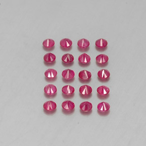  ct natürliche roter Rubin-Edelsteine, Rundschliff, VS-SI