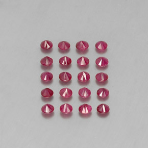  ct natürliche roter Rubin-Edelsteine, Rundschliff, VS-SI
