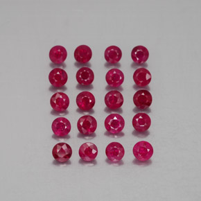  ct natürliche roter Rubin-Edelsteine, Rundschliff, VS-SI
