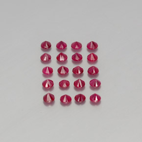  ct natürliche roter Rubin-Edelsteine, Rundschliff, VS-SI