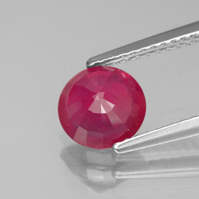 1,58 ctw natürlicher roter Rubin, Rundschliff, VS-SI