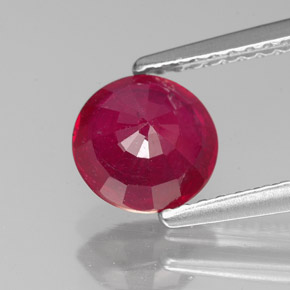 1,50 ctw natürlicher roter Rubin, Rundschliff, VS-SI