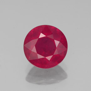 1,89 ctw natürlicher roter Rubin, Rundschliff, VS-SI