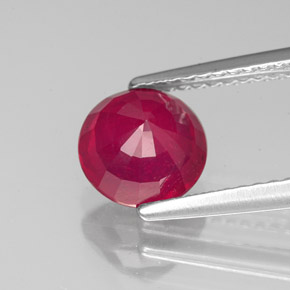 2,00 ctw natürlicher roter Rubin, Rundschliff, VS-SI