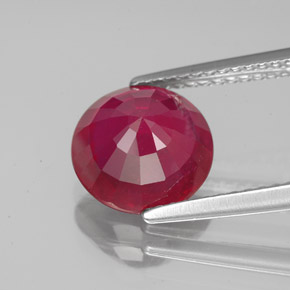 3,26 ctw natürlicher roter Rubin, Rundschliff, VS-SI