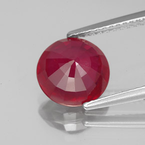 3,39 ctw natürlicher roter Rubin, Rundschliff, VS-SI