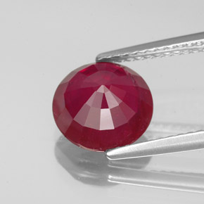 3,31 ctw natürlicher roter Rubin, Rundschliff, VS-SI