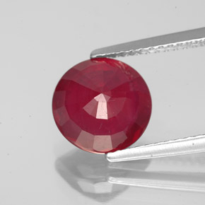 3,38 ctw natürlicher roter Rubin, Rundschliff, VS-SI