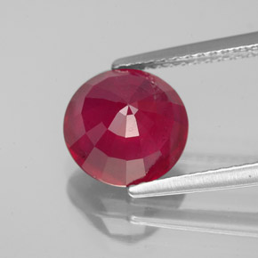 3,79 ctw natürlicher roter Rubin, Rundschliff, VS-SI