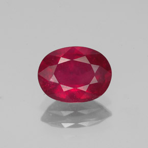 1,62 ctw natürlicher roter Rubin, Oval Schliff, VS-SI
