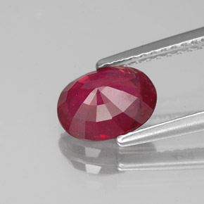 1,62 ctw natürlicher roter Rubin, Oval Schliff, VS-SI